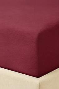 Froté plachta s gumičkou FROTTE bordová Rozmer: 80x160x15 cm