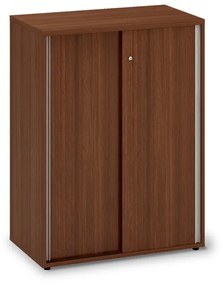 Stredná skriňa ProOffice, posuvné dvere 80 x 45 x 106,3 cm, orech