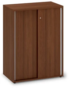 Stredná skriňa ProOffice, posuvné dvere 80 x 45 x 106,3 cm, orech