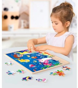 9919 DR Drevené puzzle - Pod vodnou hladinou 60 dielov