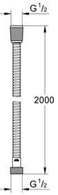 GROHE 22107000 - Sprchová hadica VITALIOFLEX METAL 2000 mm lesklý chróm