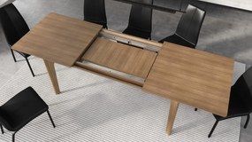 BARI Dub Orechový (karamelový) 180x90 cm (+2 vložky 45 cm) - DREVENÝ STÔL V JAPANDI/ŠKANDINÁVSKOM ŠTÝLE, ROZKLADACÍ DO 270 cm!