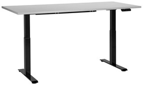 Elektricky nastaviteľný písací stôl 180 x 80 cm sivá/čierna DESTINES Beliani