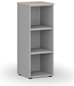 Kancelársky regál PRIMO GRAY, 400 x 420 x 1087 mm, sivá/dub prírodný