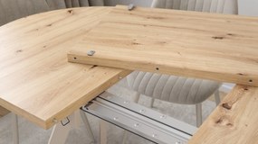 Mazzoni ALMO Dub Artisan / kašmírové nohy - OVÁLNY ROZKLADACÍ STÔL 120-220 cm PRE 10-12 OSÔB