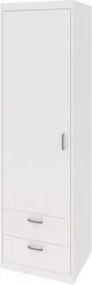 Úzka skriňa so zásuvkami Mega 14, biela%