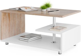InternetovaZahrada Konferenčný stolík Orlando 95x55x50 cm - biela/dub