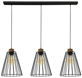 Spot-Light DO19319304 - Luster na lanku ORAZIO 3xE27/60W/230V borovica