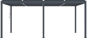 Hliníková bioklimatická pergola s lamelami BestBerg BBP-15G / 509 × 304 × 218 cm / sivá