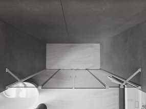 Mexen Velar Duo, posuvné sprchové dvere do otvoru 170 cm, 8mm šedé sklo, chrómová, 871-170-000-42-01