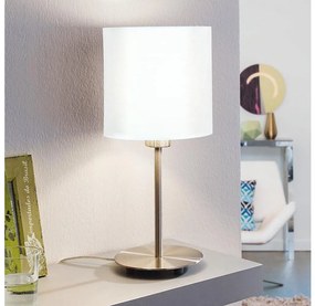 Eglo Eglo - Stolná lampa TUNJA 1xE27/60W/230V 38,5 cm matný chróm/biela EG32512D