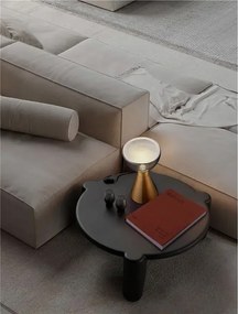 LED zlato-dymová stolná lampa Voi