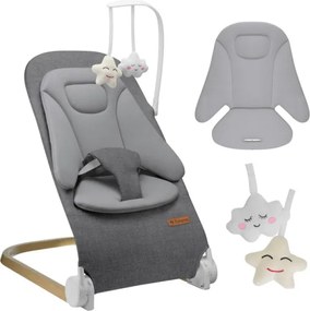 Detské hojdacie kreslo Moon 50 sivé