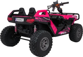 Ramiz Elektrická bugina PROSPECTOR STRONG pre deti ružová + pohon 4x4 + diaľkové ovládanie