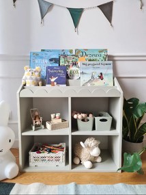 Bellamy Detská knižnica BOOK NOOK SAGE 71x76 cm, svetlozelená