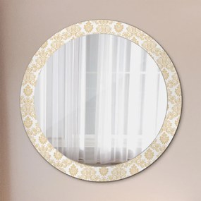 Okrúhle ozdobné zrkadlo Barokový damask fi 80 cm