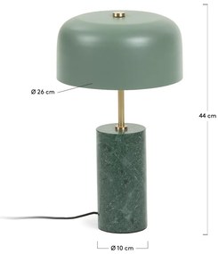 Zelená stolová lampa Kave Home Biscane