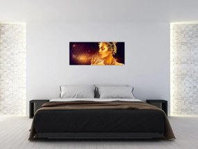 Obraz - Zlatý makeup (120x50 cm)