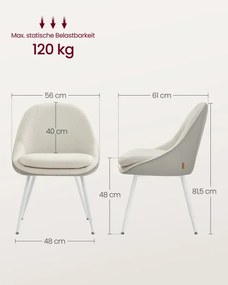 Set dvoch jedálenských stoličiek s vankúšmi KDC184W01 (2 ks)