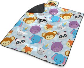 Sablio Plážová deka Zoo pre deti : 200x140 cm