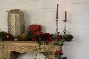 Zelená textilná dekorácia tekvice Pumpkin L - Ø 15*12 cm