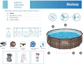 Bazén Bestway Rattan  366 x 100 cm Bestway - 56709