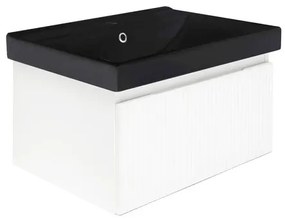 Kúpeľňová skrinka s umývadlom SAT Evolution 58x30x45 cm biela mat SATEVO60WMU1MB