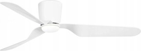 Stropný ventilátor Faro Pemba L Led, biely, DC motor, 3 lopatky, 800 lm, 300
