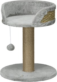 PawHut škrabací strom 49 cm - Malá mačka s hracou guľou, sisalovými stĺpmi, plošinou | Aosom