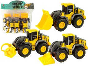 Lean Toys Súprava stavebných vozidiel - 3 žlté modely