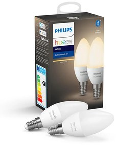 PHILIPS HUE Múdra LED žiarovka HUE, E14, B39, 5,5 W, 470lm, teplá biela, 2ks