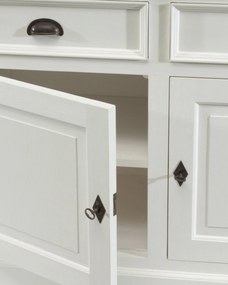 Komoda Brighton 180 x 55 x 95 cm white&amp;natural grey