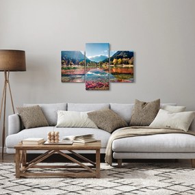 Obraz - Jazero Jasna, Gozd Martuljek, Julské Alpy, Slovinsko (90x60 cm)
