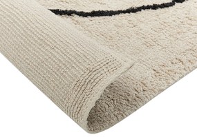 Bavlnený koberec 140 x 200 cm béžový BAYIR Beliani