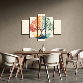 Obraz – Duálny strom s motýľom (150x105 cm)