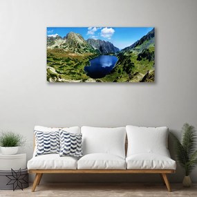 Obraz Canvas Hora jazero príroda 140x70 cm