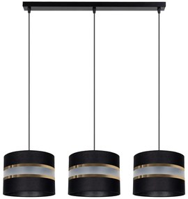 Luster na lanku CORAL 3xE27/60W/230V čierna
