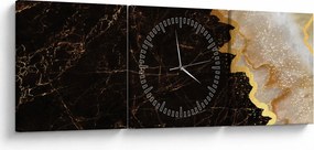 Obraz - Mramor (s hodinami) (90x30 cm)