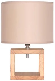 Bambusová stolná lampa s hnedým tienidlom 28,5 cm