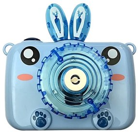 LEAN TOYS Fotoaparát vytvárajúci bubliny zajačik modrý