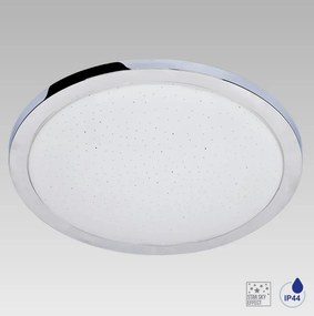PREZENT Stropné LED osvetlenie VITTO, 41 cm, 36W, 4000K, IP44, chrómované, okrúhle