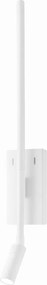 Nástenné svietidlo Torch, 1x biele kovové tienidlo + 1x LED 3w, w