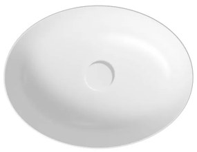 Cersanit Larga, umývadlo na dosku 50x38 cm, biela lesklá, K677-002