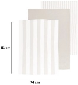 Bavlnené utierky v súprave 3 ks 51x74 cm Marra – Tiseco Home Studio