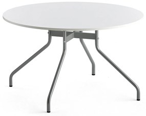 Stôl AROUND, Ø 1200 mm, biela, šedá