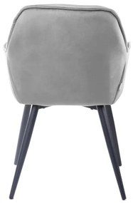 Jedálenská stolička CHERRY zamatová sivá ALL 999165