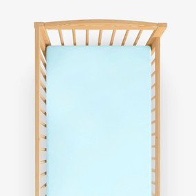 Goldea bavlnená plachta do detské postieľky - nebesky modrá 60 x 120 cm