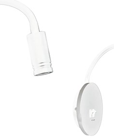 Nástenné LED svietidlo Base, 1x LED 8+2w, 4000k, w, o, vypínač