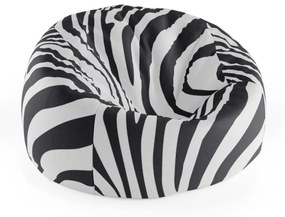 Sablio Sedací vak Cocoon Vzor zebry - 115 x 75 cm x 45 cm