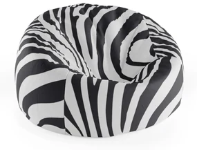 Sablio Sedací vak Cocoon Vzor zebry - 115 x 75 cm x 45 cm
